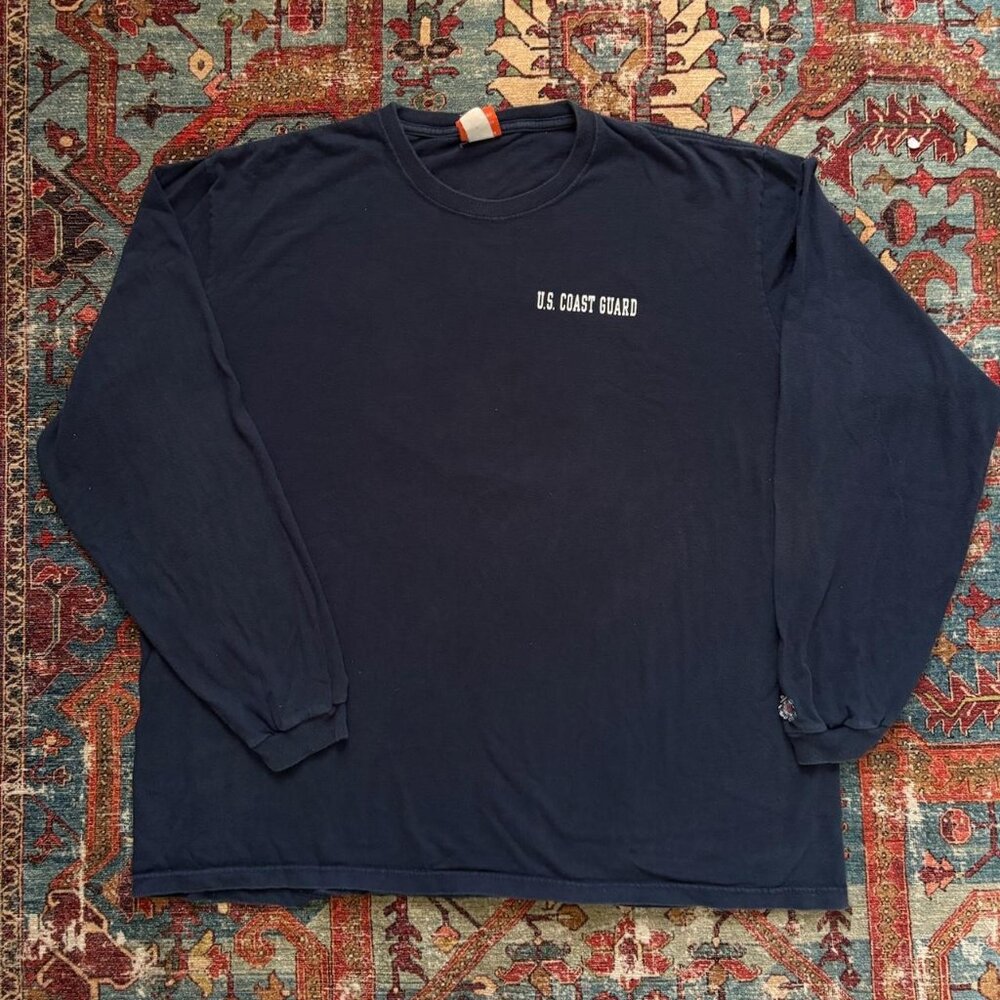 Navy blue vintage US Coast Guard long sleeve tee
